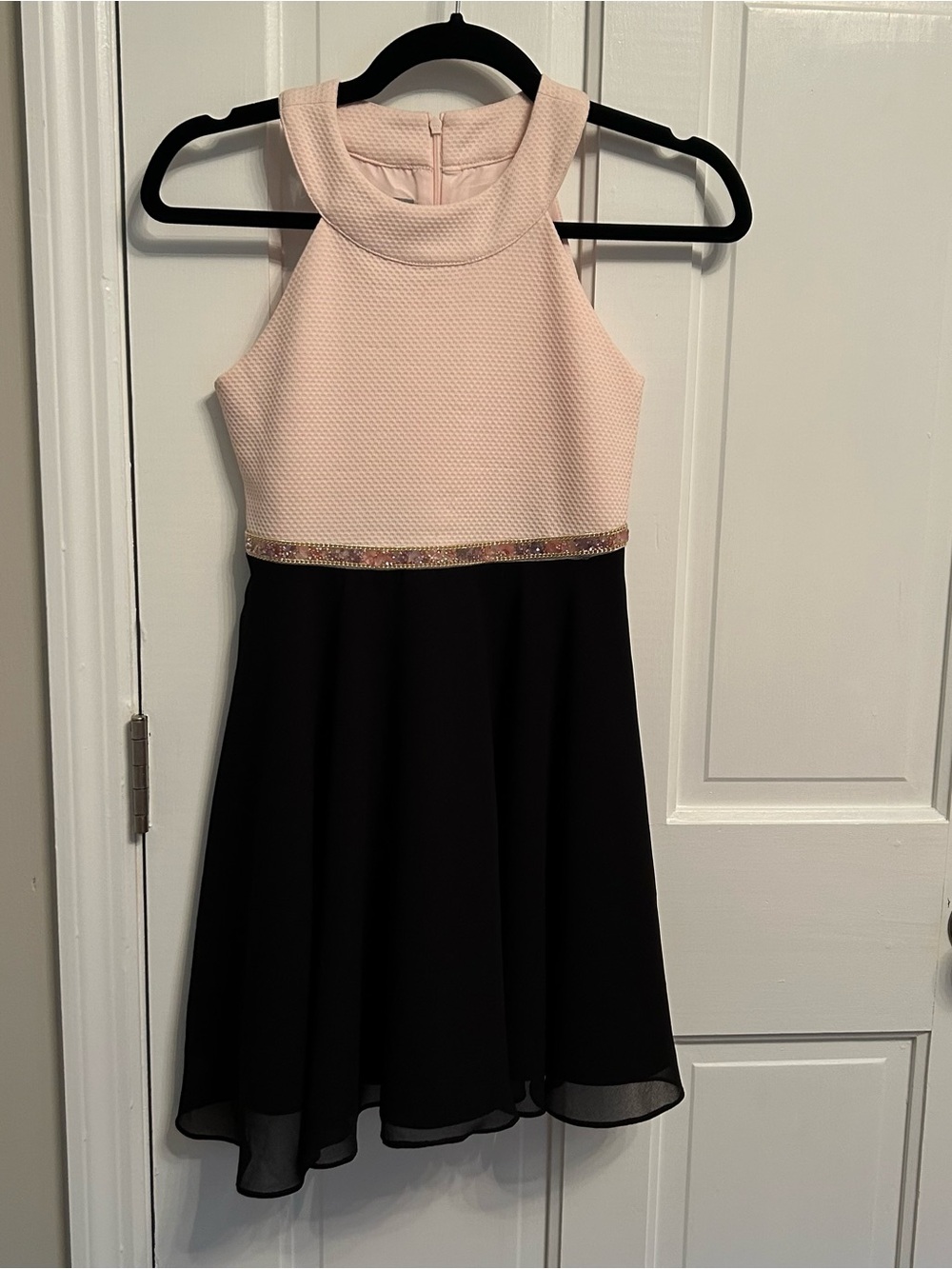 Pastourelle Pink and Black Sleeveless Party Dress